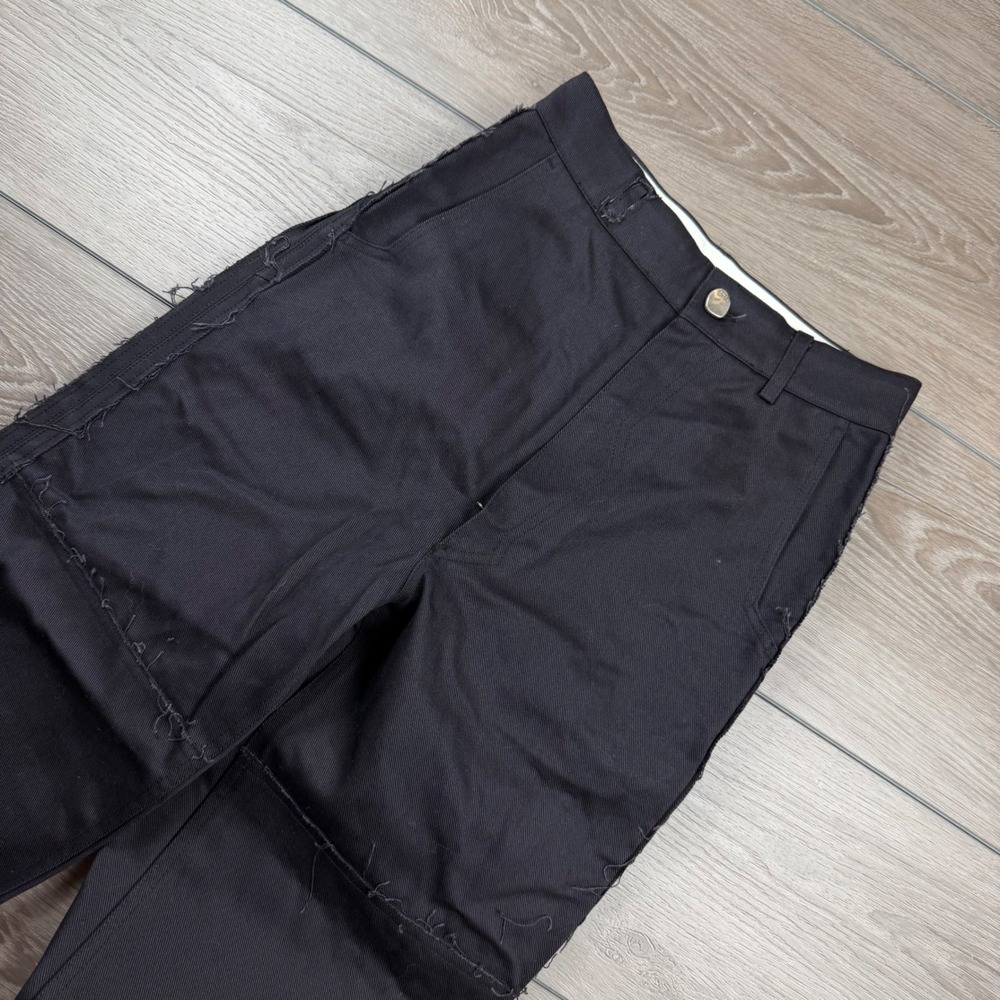 Ader Error Mens Deconstructed Raw Hem Trousers Black A1 BKASSPTO1BK1
